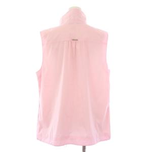 LEONARD SPORT ベスト スタンドカラー ジップアップ 無地 ナイロン 42 ピンク /BB