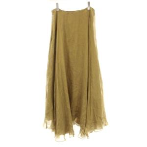 RALPH LAUREN フレアスカート ロング マキシ ラメ シルク ベージュ 3865569MRSKT /KU