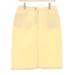 DEPOSE タイトスカート ひざ丈 ジップフライ コットン 40 アイボリー 22014 0075 /KU