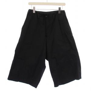 ヨウジヤマモト ハーフパンツ ガウチョ ワイド イージー ジップフライ 2 黒 ブラック /BB