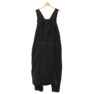 AD2021 22SS サルエルサロペット リネン混 M ブラック TI-A006