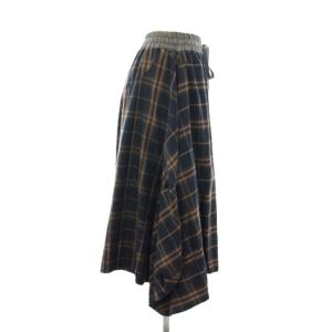 Vivienne Westwood RED LABEL スカート 変形 タータンチェック ウール 00 ネイビー