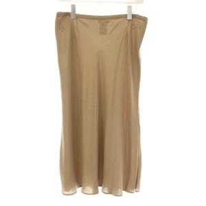 フレアスカート ミモレ ロング シルク 42 グレージュ 22085 0279 /KU