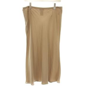 CELINE フレアスカート ミモレ ロング シルク 42 グレージュ 22085 0279 /KU