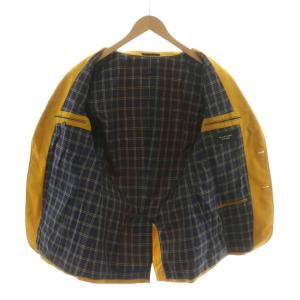 BURBERRY BLACK LABEL テーラードジャケット シングル コーデュロイ 2B L イエロー D1E14-803-65 /NQ