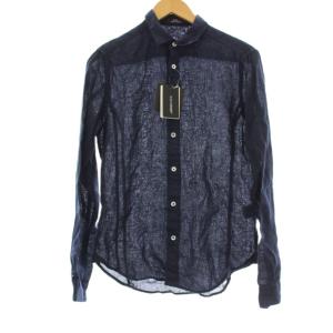 シャツ 長袖 リネン 2 紺 ネイビー 0290010012 /OR