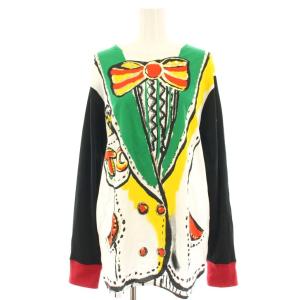 Tシャツ カットソー 長袖 ジャケットデザインプリント 2 黒 ブラック 白 ホワイト 緑 グリーン TC21SJJ049