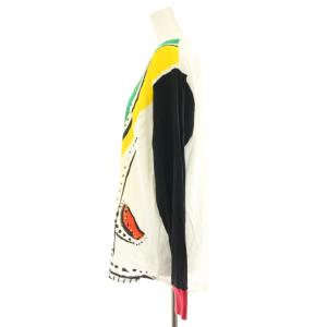 TSUMORI CHISATO Tシャツ カットソー 長袖 ジャケットデザインプリント 2 黒 ブラック 白 ホワイト 緑 グリーン TC21SJJ049