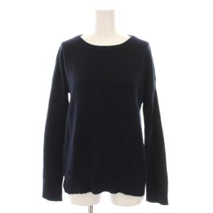 ニット セーター 長袖 カシミヤ100% S ネイビー WDMZ1114F /YM