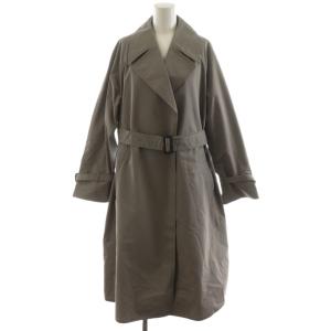 トレンチコート ロング丈 ライナー付き コットン アウター 36 グレー 22-08-91-08001