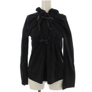 ブラウス カットソー 長袖 リボン 38 紺 ネイビー THMAG10DY0TCC72 /OR