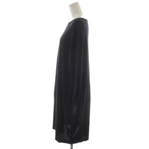 mizuiro ind mizuiroind ニットワンピース 長袖 ひざ丈 黒 4-220852 /RR