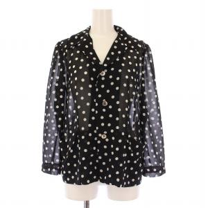 COMME des GARCONS シャツジャケット アウター シングル シアー シースルー ドット柄