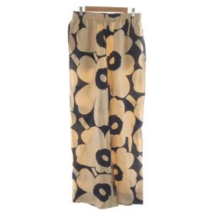 ウニッコ Solja cupro-viscose trousers ワイドパンツ イージー 花柄 S ベージュ