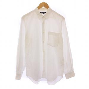 ワイシャツ 長袖 レギュラーカラー 無地 S 白 ホワイト /BB