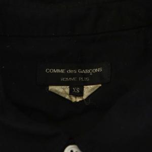 COMME des GARCONS HOMME PLUS AD2019 シャツ 長袖 ギャザー XS 黒 ブラック PE-B015 /AN38