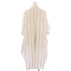 ADORE ユーカリストライプブラウス スカート セットアップ ブラウス 半袖 バンドカラー チュニック丈 フレア