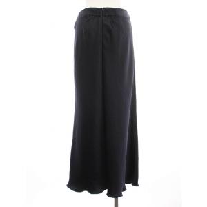 IENA 24SS ダブルサテンスカート ロング マキシ丈 38 紺 24060900931210 /YM