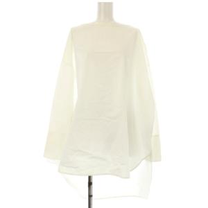デザインカットソー ブラウス アシンメトリー 長袖 38 白 ホワイト 300DA280-2420 /OR