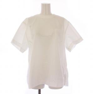 バックプリーツブラウス シャツ プルオーバー 半袖 クルーネック フレア 2 白 ホワイト 15SSLU900