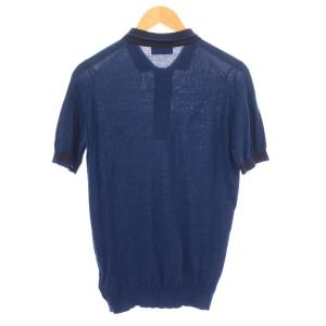FRED PERRY JOHN SMEDLEY ポロシャツ ニット 半袖 レギュラーカラー ハーフボタン ロゴ 刺繍 ワンポイント