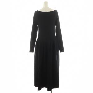 VERMEIL par iena 24SS フォルムニットフレアワンピース ブラック 24080938505010