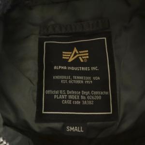 ALPHA INDUSTRIES N-2B フライトジャケット フード ファー 中綿 ナイロン アウター S カーキ 2010-076 /AN49