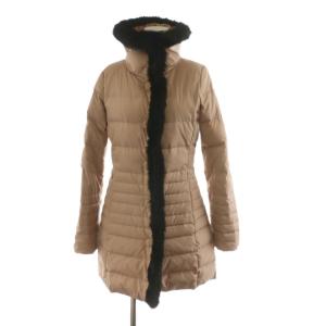 ファー付きダウンコート ロング アウター フーディー ハイネック 36 ピンク /NQ