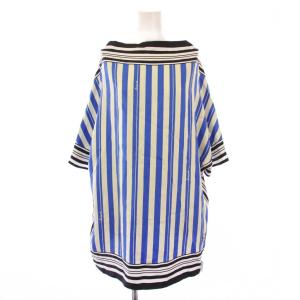 ブラウス プルオーバー シルク ストライプ柄 アナグラム