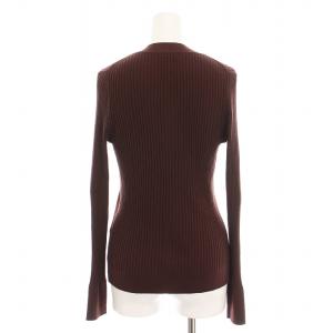 VERMEIL par iena 24AW カーディガン リブ ニット Vネック 長袖 茶 24080938701030 /YM