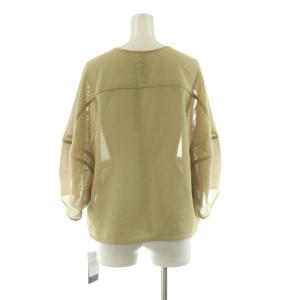 Simplicite タグ付き 25SS メッシュコクーンスリーブジャケット 七分袖 F ベージュ  25010700811020