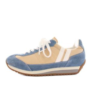 スニーカー ローカット シューズ 39 ベージュ ブルー PSS001 /YM