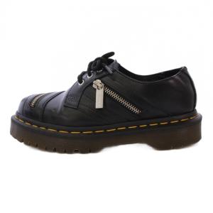 Dr.Martens BEX ZIP ホワイトステッチ 3 ホール シューズ レザー UK3 ブラック /BM