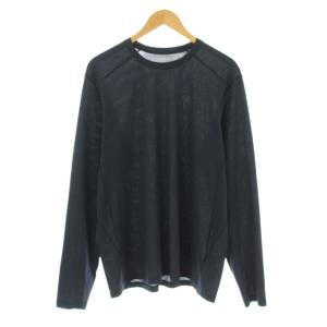 VELOX LS Tシャツ カットソー 長袖 クルーネック ロゴ プリント  L 紺 ネイビー 25158-126817