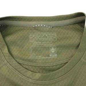 Patagonia キャプリーン ミッドウェイト クルー Tシャツ カットソー 長袖 L カーキ 44427 /KU