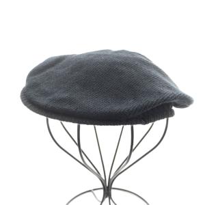 ハンチング 帽子 リネン 麻 黒 ブラック KN-201004 /AN3