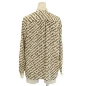 QUEENS COURT シャツ ブラウス 2213-86563 長袖 総柄 ボウタイ 2 ライトベージュ /G