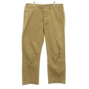 VH-63 CHINO TROUSERS ボタンフライ USED加工 32 ベージュ