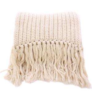 BATONER FRINGE MUFFLER LONG ローゲージフリンジマフラー ニット 編み込み ウール アルパカ混