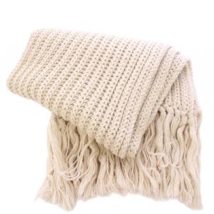 BATONER FRINGE MUFFLER LONG ローゲージフリンジマフラー ニット 編み込み ウール アルパカ混