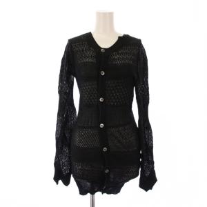 COMME des GARCONS AD2015 カーディガン 長袖 リネン M 黒 JQ-N020 /BM