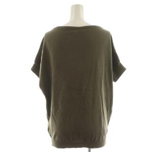 VIVIENNE TAM ニット カットソー 半袖 柄 0 カーキ 赤 レッド 019-270803 /AN34