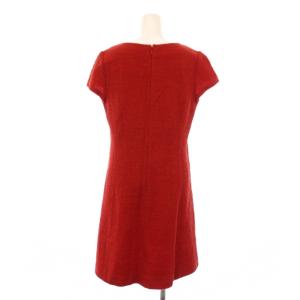 M'S GRACY ワンピース ひざ丈 半袖 ウール 40 レッド /BM