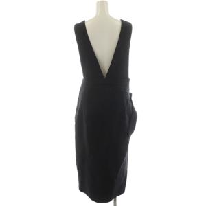 Ujoh ジャンパースカート ワンピース ひざ丈 ウール 2 黒 ブラック UQ-S01-102 /AN24