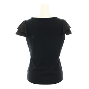 COTOO カットソー ブラウス 半袖 絹 シルク 38 黒 ブラック W3N93-384-09 /YT