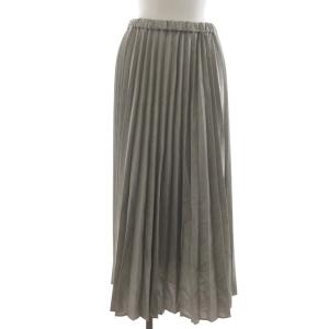 22AW ウールプリーツスカート ロング ウエストゴム F グレー GA27-25M007 /RR