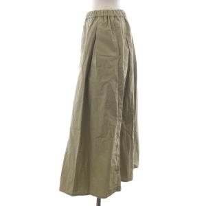 かぐれ 22AW コットンタックスカート ロング フレア ウエストゴム F グリーン GA26-25M003 /RR