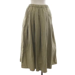 かぐれ 22AW コットンタックスカート ロング フレア ウエストゴム F グリーン GA26-25M003 /RR