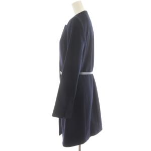 TOMORROWLAND collection ロロピアーナ ノーカラーコート ロング丈 カシミヤ アウター 38 紺 ネイビー /AN37