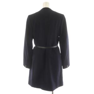 TOMORROWLAND collection ロロピアーナ ノーカラーコート ロング丈 カシミヤ アウター 38 紺 ネイビー /AN37